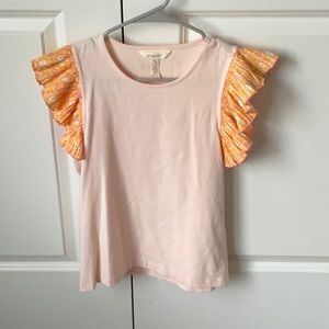Light orange and pink colored Matilda Jane shirt.